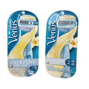 Gillette Venus ComfortGlide Vanilla Crème Razor 2‎ Cartridges and 1 Hook